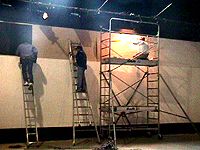 Pr&eacute;paration des panneaux pour les graff